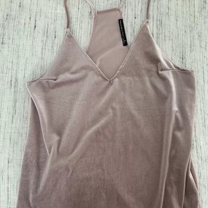 Abercrombie and Fitch blush colored velvet cami